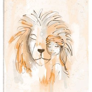 Leeuw en het Meisje l Canvas