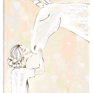 Eenhoorn en het Meisje l Canvas
